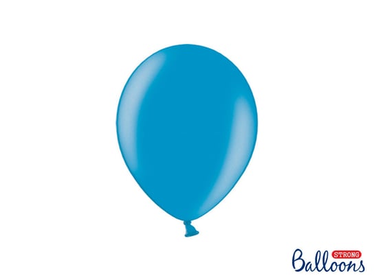 Balony Strong, 23 cm, Metallic Caribbean Blue, 100 sztuk PartyDeco