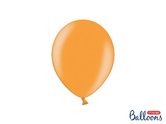 Balony Strong, 23 cm, Metallic Mandarine Orange, 100 sztuk PartyDeco