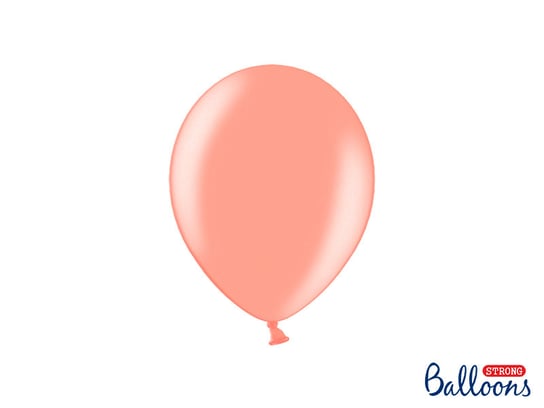 Balony Strong, 23 cm, Metallic Rose Gold, 100 sztuk Inna marka