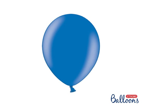 Balony Strong, 27 cm, Metallic Blue, 100 sztuk PartyDeco