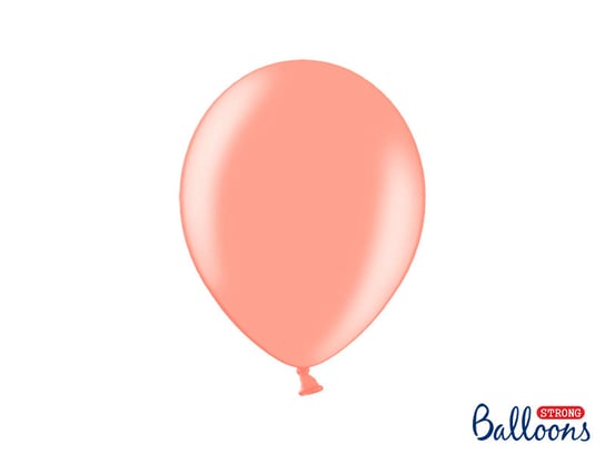 Balony Strong, 27 cm, Metallic Rose Gold, 100 sztuk Inna marka