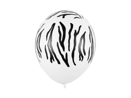 Balony strong, Zebra, 30 cm, 50 sztuk PartyDeco