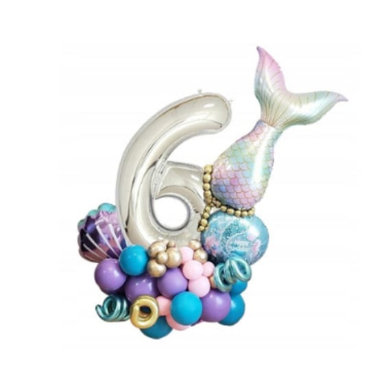 Balony Syrenka Morskie Dekoracja Urodziny Cyfra 6 Inna marka