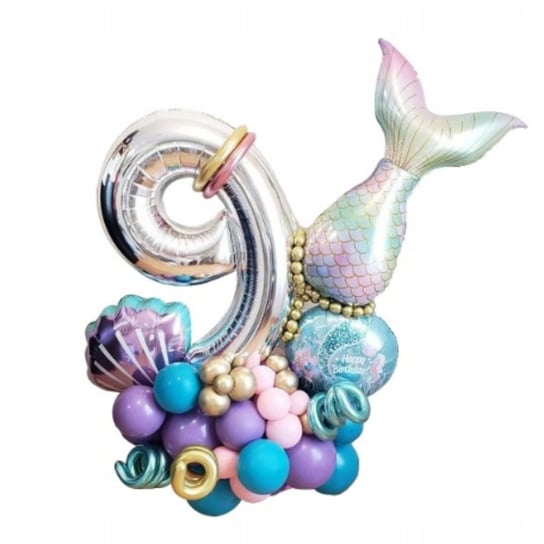 Balony Syrenka Morskie Dekoracja Urodziny Cyfra 9 Inna marka