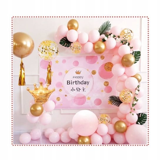 Balony Urodzinowe Zestaw 52Szt Różowe Urodziny Midex