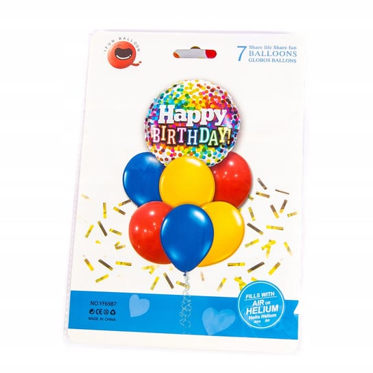Balony Urodzinowe Zestaw Balonów 7Szt Impreza Midex