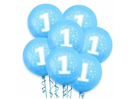 Balony z nadrukiem dla chłopca 1 - 30 cm - 5 szt. DP