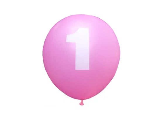 Balony z nadrukiem dla dziewczynki 1 - 30 cm - 5 szt. DP