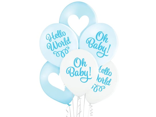 Balony z nadrukiem na baby shower - 12" - 6 szt. BELBAL
