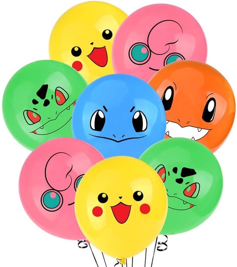 Balony Zestaw 10 Sztuk Urodziny Pokemon Pikachu Hopki