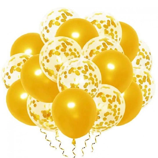 Balony zestaw 20 szt. - złote konfetti na urodziny, wesele -  63629 Forum Design Cards