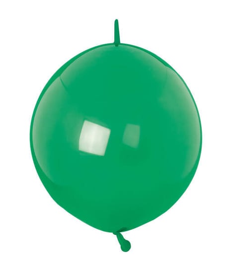 Balony zielone, E-Link Crystal E-Link Festive Green z łącznikiem, 15cm, 100 szt. Amscan