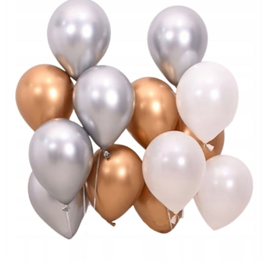 Balony Złote Srebrne Białe Urodziny 18 Szt Balon Inna marka
