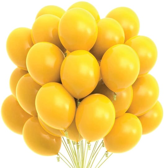 Balony żółte DUŻE pastelowe 1-99 urodziny party somgo