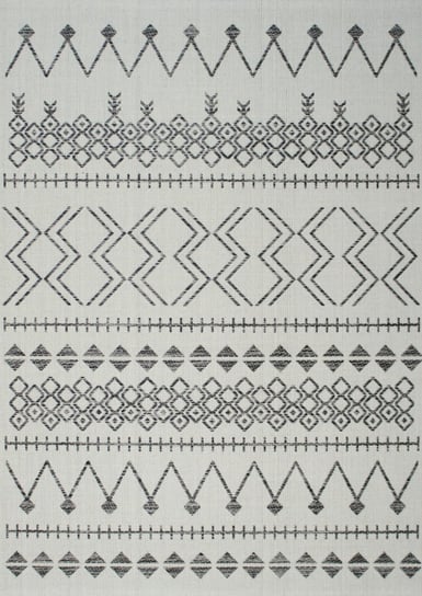 Balta, Dywan sznurkowy 14 tkany na płasko boho biały / szary, 80x150 cm Balta