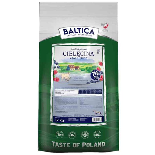 Baltica Adult Cielęcina z jagnięciną M/XL 12kg Baltica