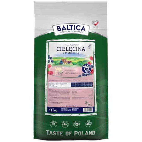 Baltica Adult Cielęcina z jagnięciną XS/S 12kg Baltica