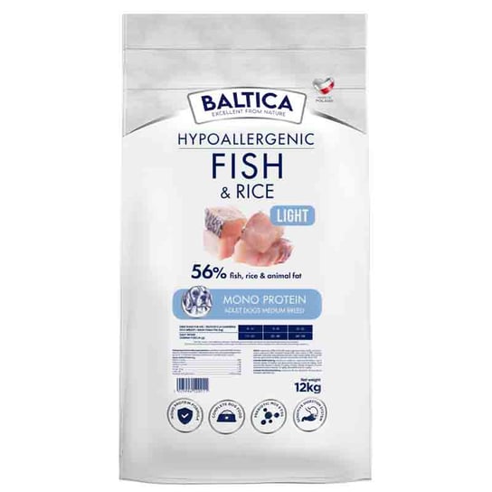 Baltica Adult Fish & Rice Light Ryby morskie z ryżem M 12kg Baltica