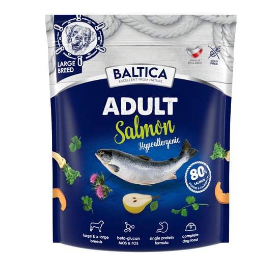 Baltica Adult Salmon Hypoallergenic L/XL 1kg ŁOSOŚ DOROSŁE PSY Baltica