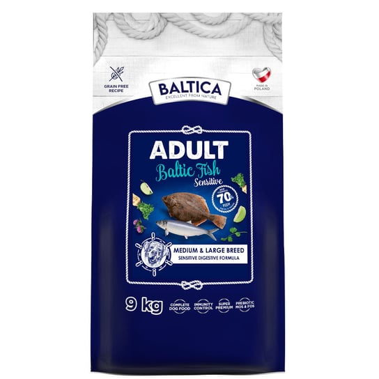 Baltica Adult Sensitive Baltic Fish M/L 9kg RYBA DOROSŁE PSY Baltica