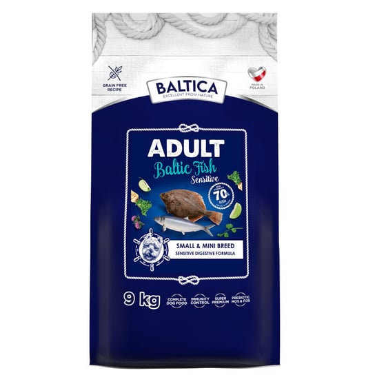 Baltica Adult Sensitive Baltic Fish XS/S 9kg RYBY DOROSŁE PSY Baltica