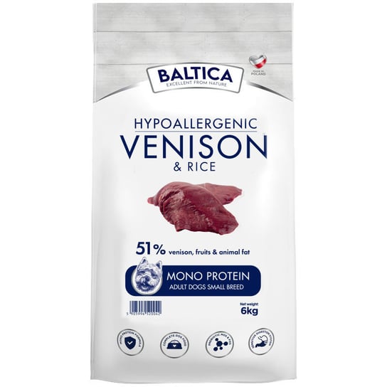 Baltica Adult Venison & Rice Dziczyzna z ryżem S 6kg Baltica