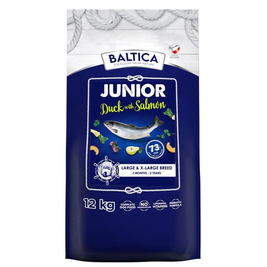 Baltica Junior Duck & Salmon L/Xl 12Kg Łosoś Kaczka Baltica