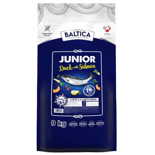 Baltica Junior Duck With Salmon Karma Z Kaczką I Łososiem 9Kg Baltica