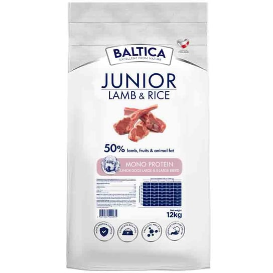 Baltica Junior Lamb & Rice Jagnięcina z ryżem 12kg Baltica