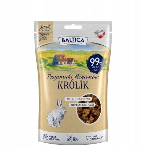 Baltica Półmiękkie przysmaki dla psa z królika 80g Baltica