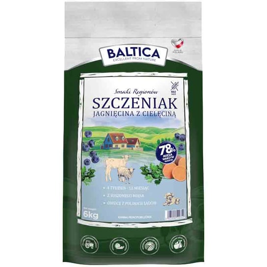Baltica Puppy Jagnięcina z cielęciną dla szczeniąt S/XL 6kg Baltica