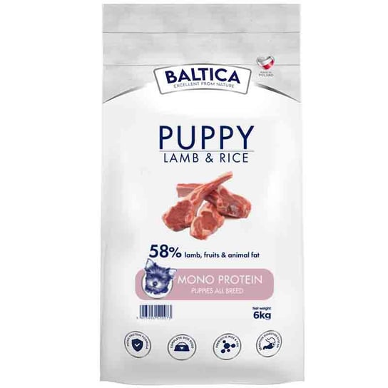 Baltica Puppy Lamb & Rice Jagnięcina z ryżem dla szczeniąt 6kg Baltica