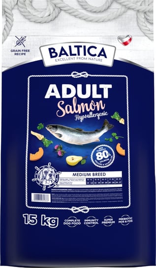 Baltica Salmon Hypoallergenic M/L 15kg Baltica