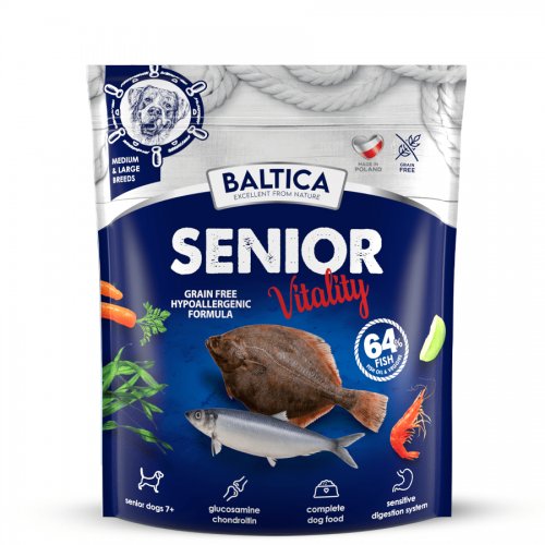 BALTICA Senior Vitality Karma sucha dla psów średnich i dużych ras 1kg Baltica