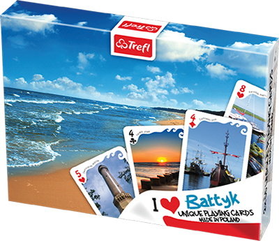 Bałtyk Plaża, karty, talie tematyczne, Trefl, 2x55 Trefl