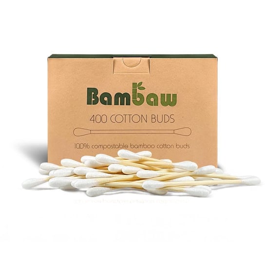 Bambaw, Ekologiczne patyczki kosmetyczne bambusowe, 400 szt. Bambaw