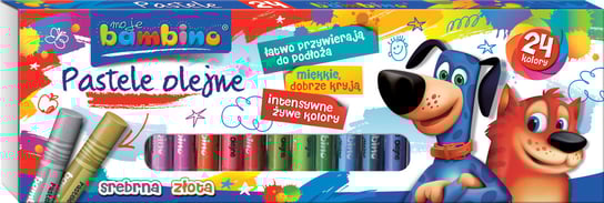 Bambino, Kredki pastele olejne 24 kolory Bambino