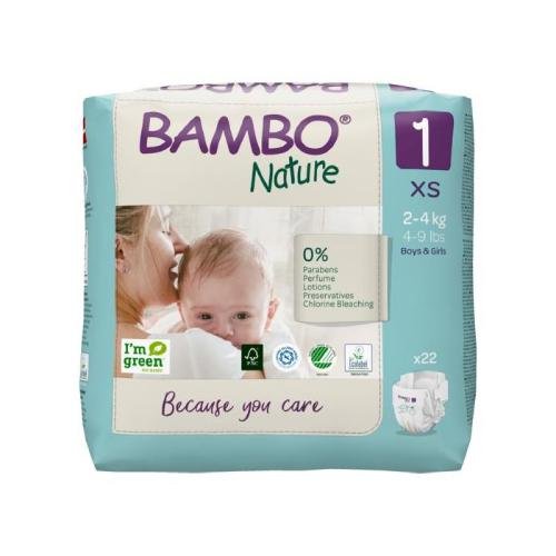 Bambo Nature Pieluszki 1 (Newborn 2-4Kg), 22Szt. Bambo Nature - Abena
