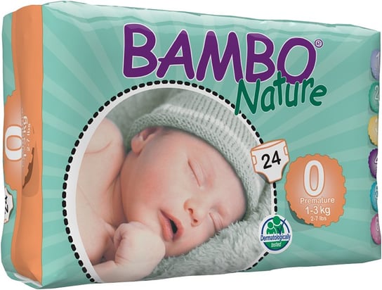 Bambo, Nature, Pieluszki jednorazowe Premature, 24 szt. Bambo