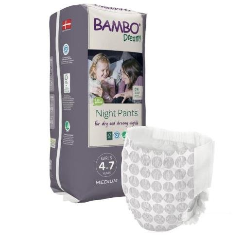 BAMBO Night Pants GIRLS 4-7lat (M 15-35kg) 10szt. Abena