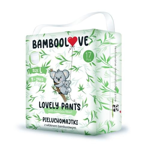 Bamboolove Lovely Pieluchomajtki L (9-14 Kg) 17Szt BambooLove