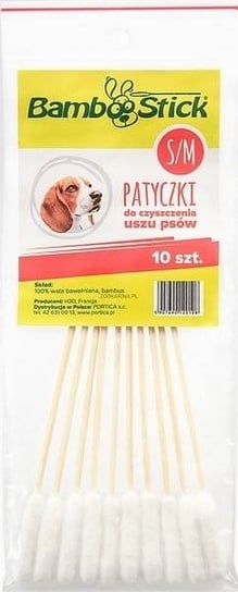 BambooStick Patyczki do czyszczenia uszu psów rozm S/M 10szt. BambooStick
