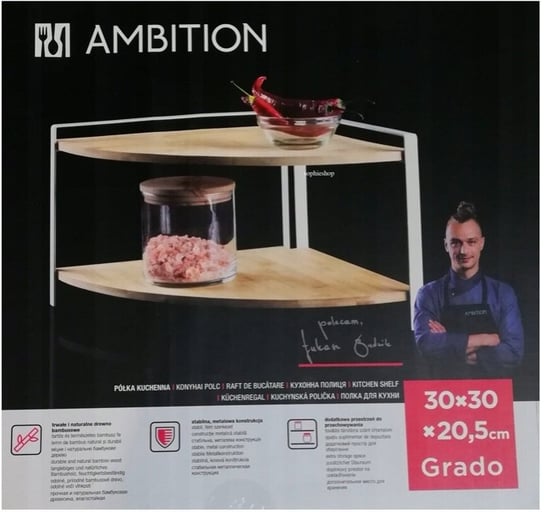Bambusowa półka kuchenna Ambition 30x30x20,5cm Ambition