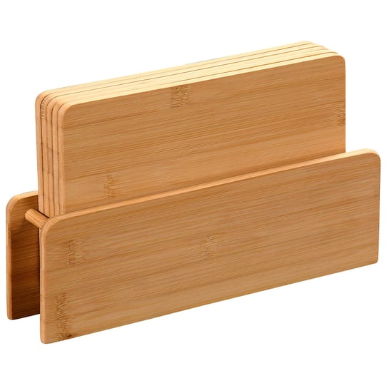Bambusowe deski do krojenia ze stojakiem, 24,5 x 15,5 cm Kesper