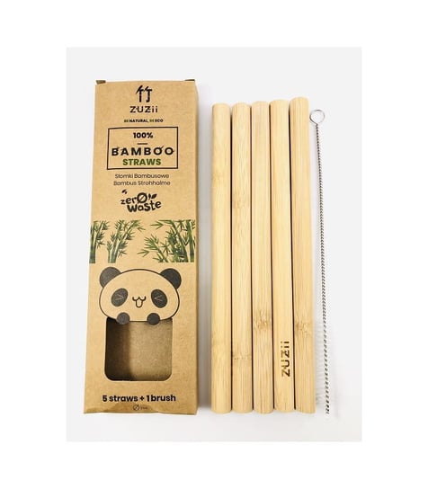Bambusowe słomki do picia gęstych napojów, 5 sztuk, Zuzii Zuzii