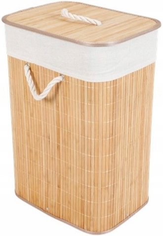 Bambusowy kosz na pranie/bieliznę z pokrywą NATURALL Naturall