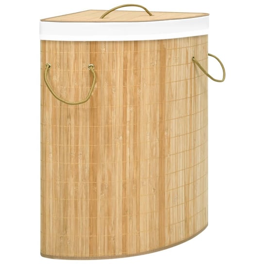 Bambusowy kosz na pranie, narożny, 60 L vidaXL