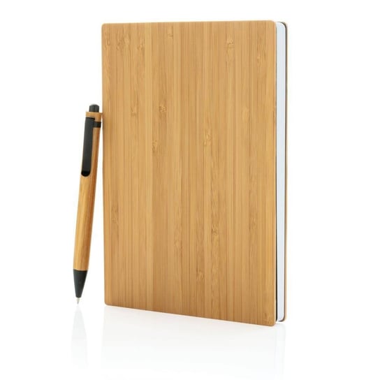 Bambusowy notatnik A5 z bambusowym długopisem UPOMINKARNIA