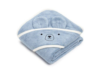Bambusowy ręcznik z kapturkiem dusty blue - bear My Memi MY MEMI