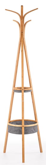 Bambusowy wieszak stojący - Velmo 177x52 Elior